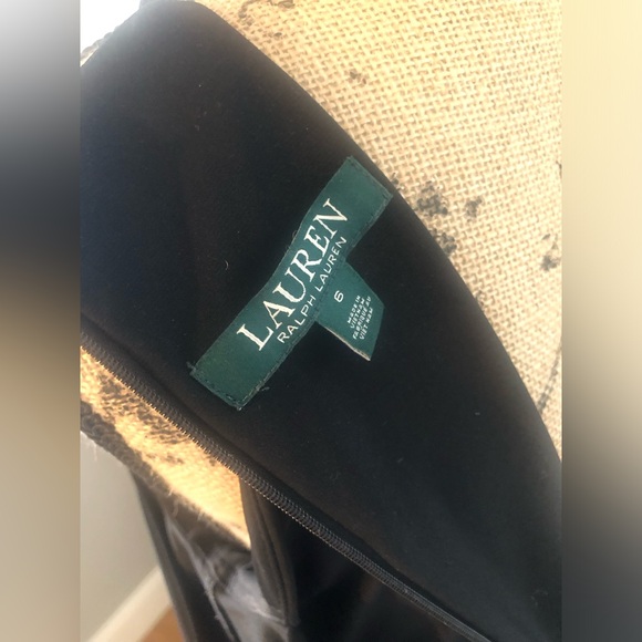 RALPH LAUREN COLD SHOULDER BLACK SHEATH MIDI DRESS SIZE US 6 - Picture 3 of 8